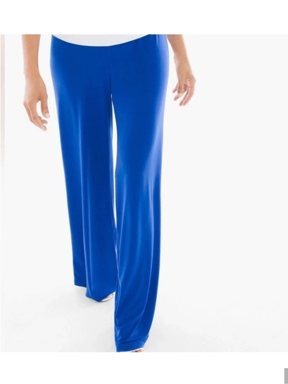 Chicos’s Knit Palazzo Pants Majestic Blue